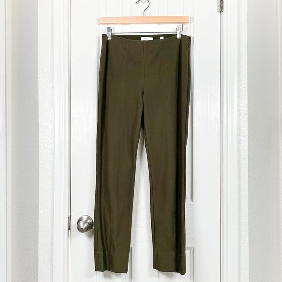 Vince Stitch Front Legging Womens Size M Green Ankle Zip Side Stretch Cl… - Picture 2 of 10